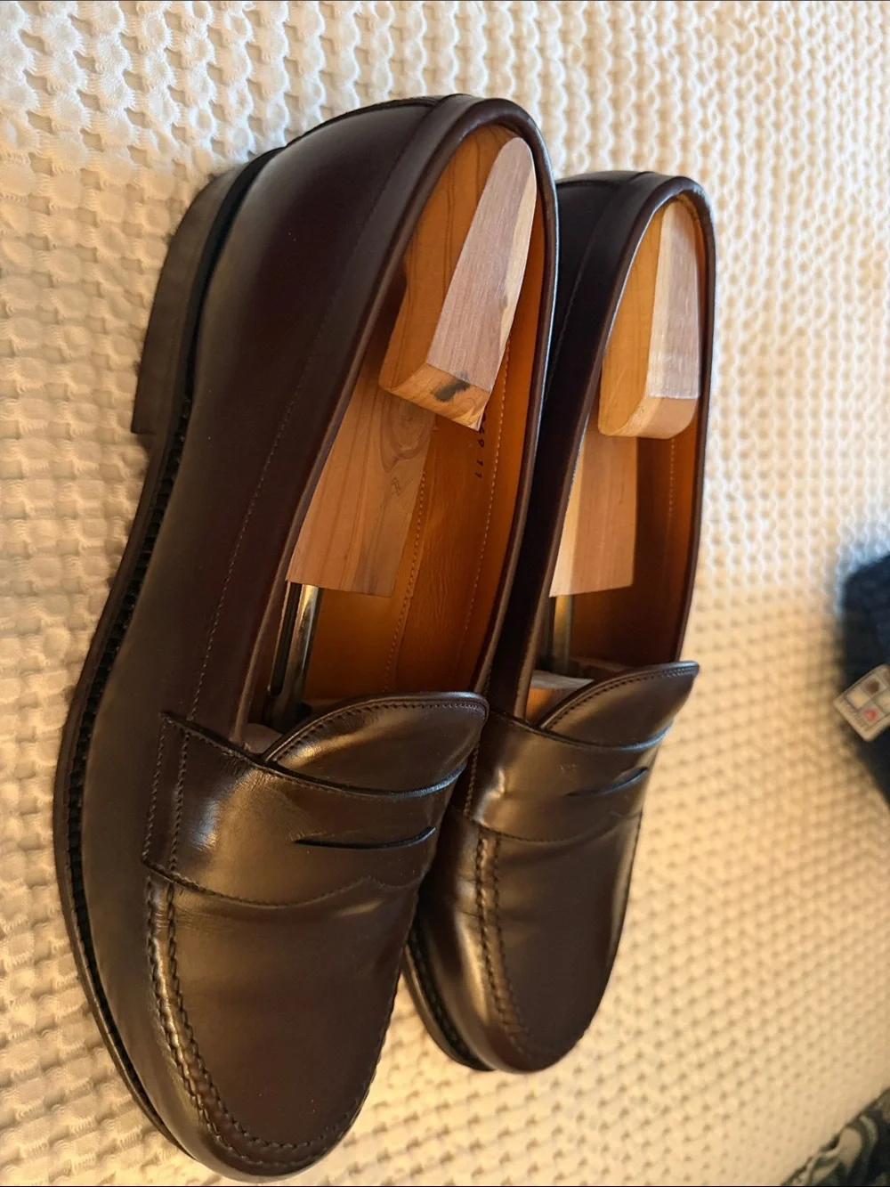 Men's Brown Leather Penny Loafers - Classic Slip-On